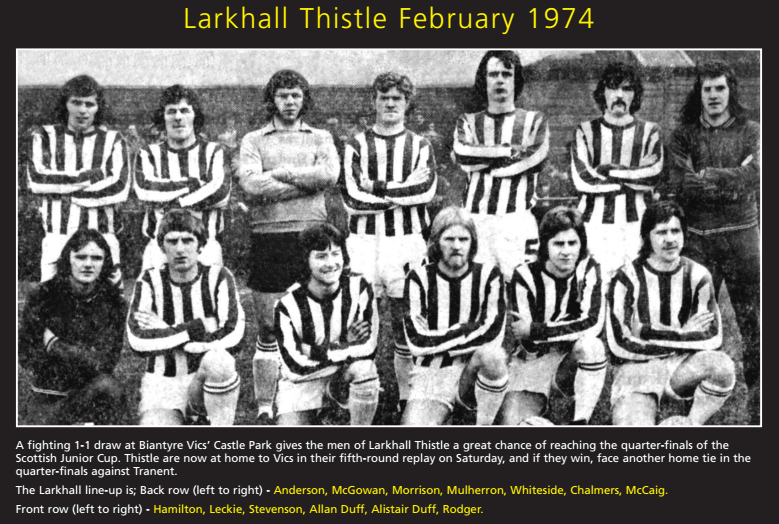 Larkhall Thistle 1974 team photograph